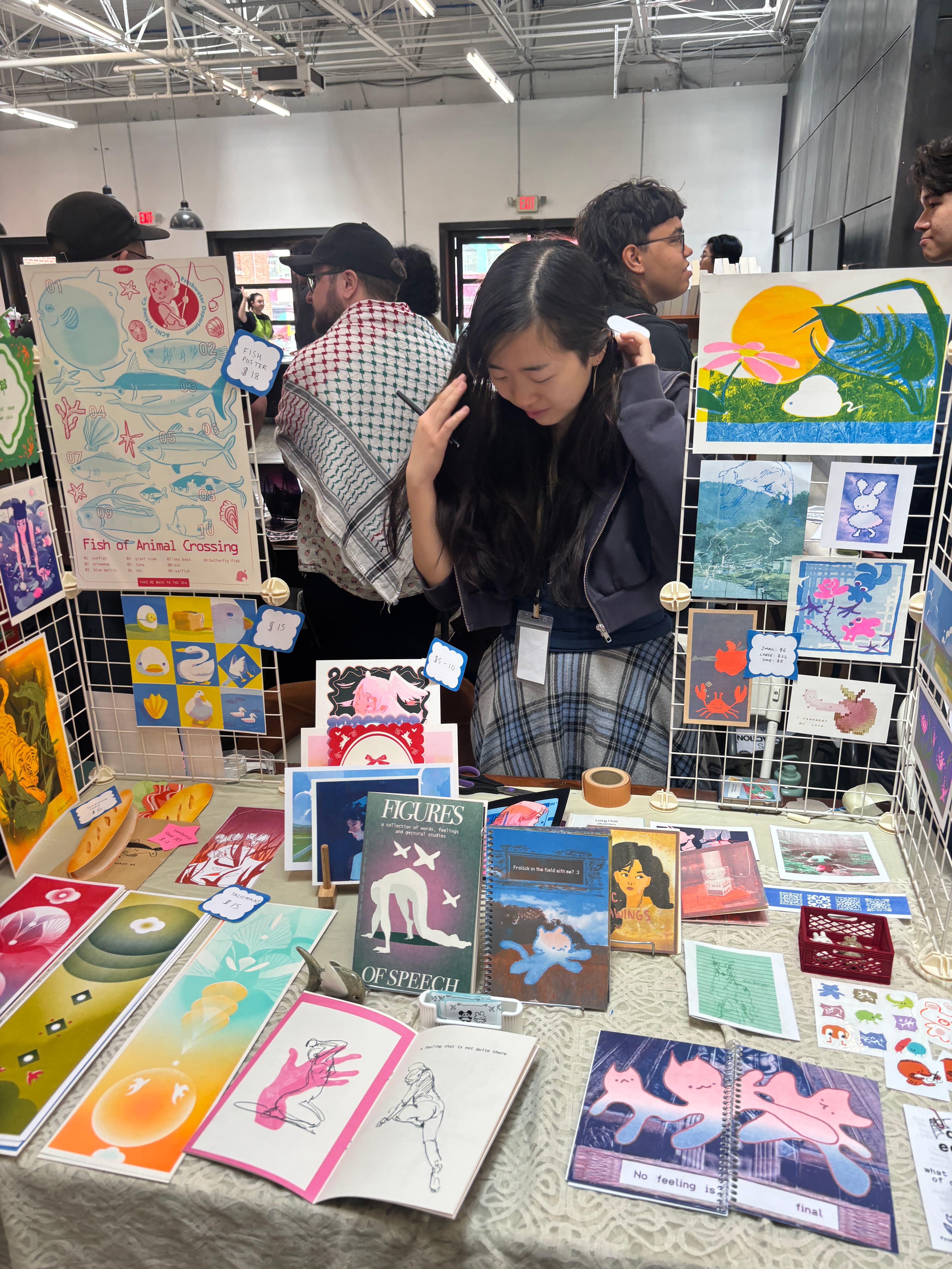 tabling at an indoor art fair