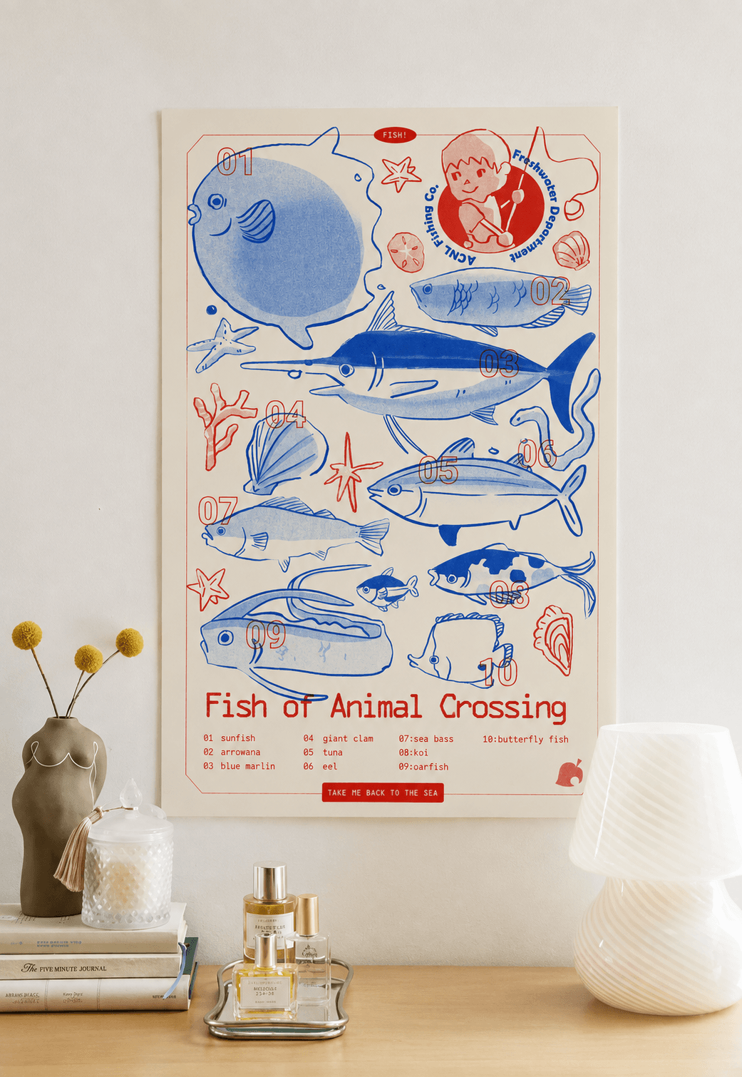 Fish of Animal Crossing Poster