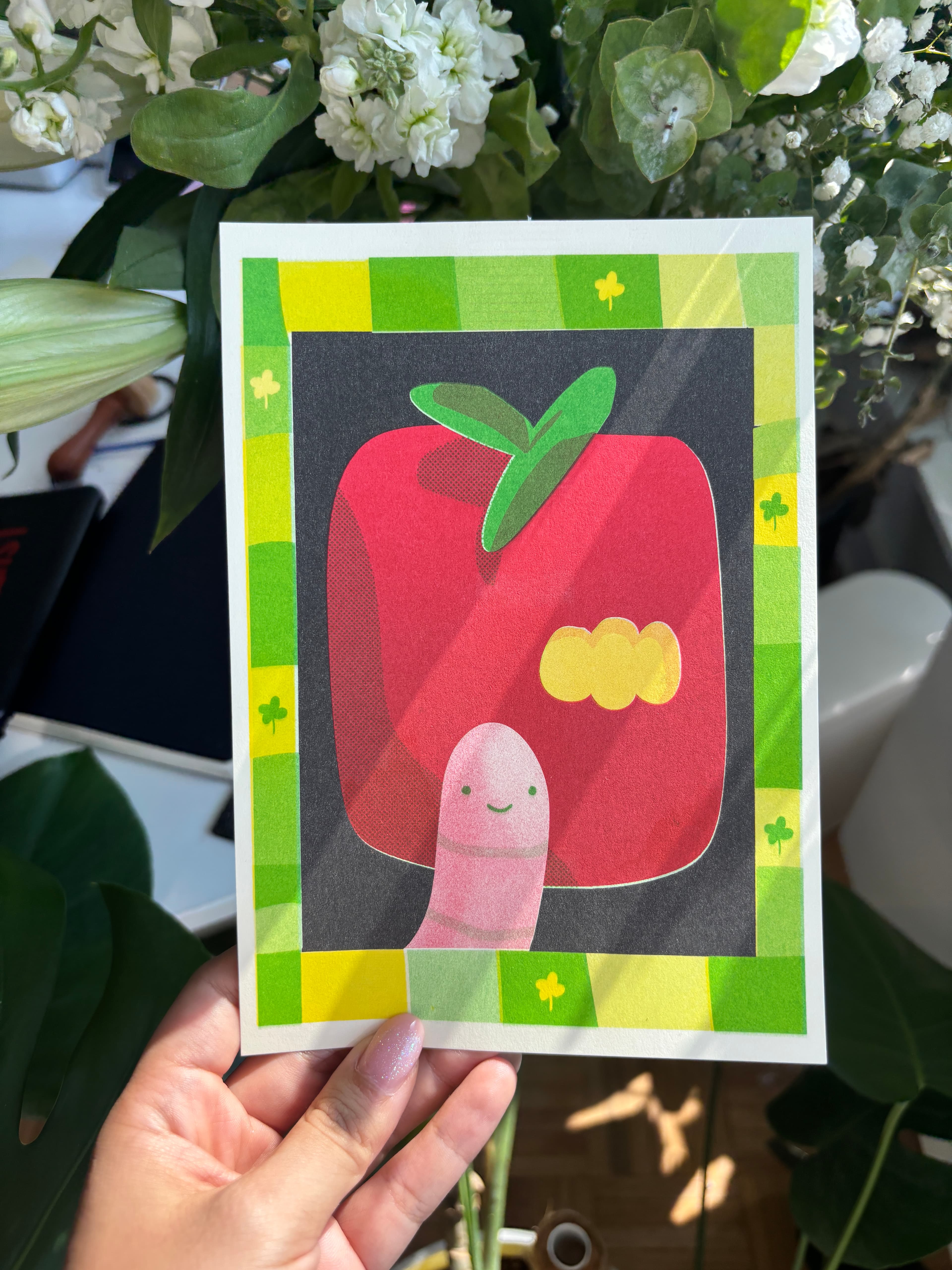 Apple Worm Print