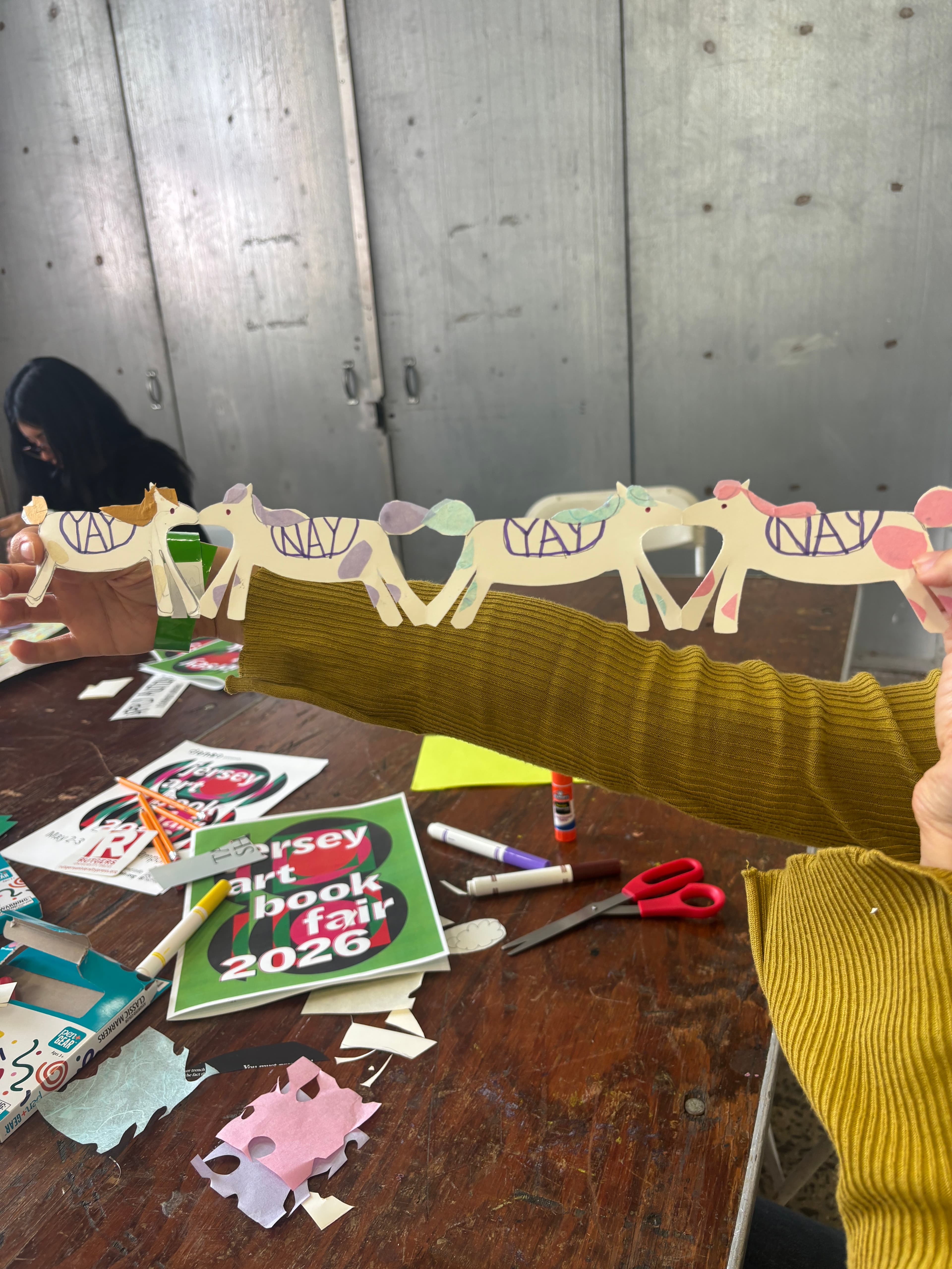 accordion zines made at the workshop