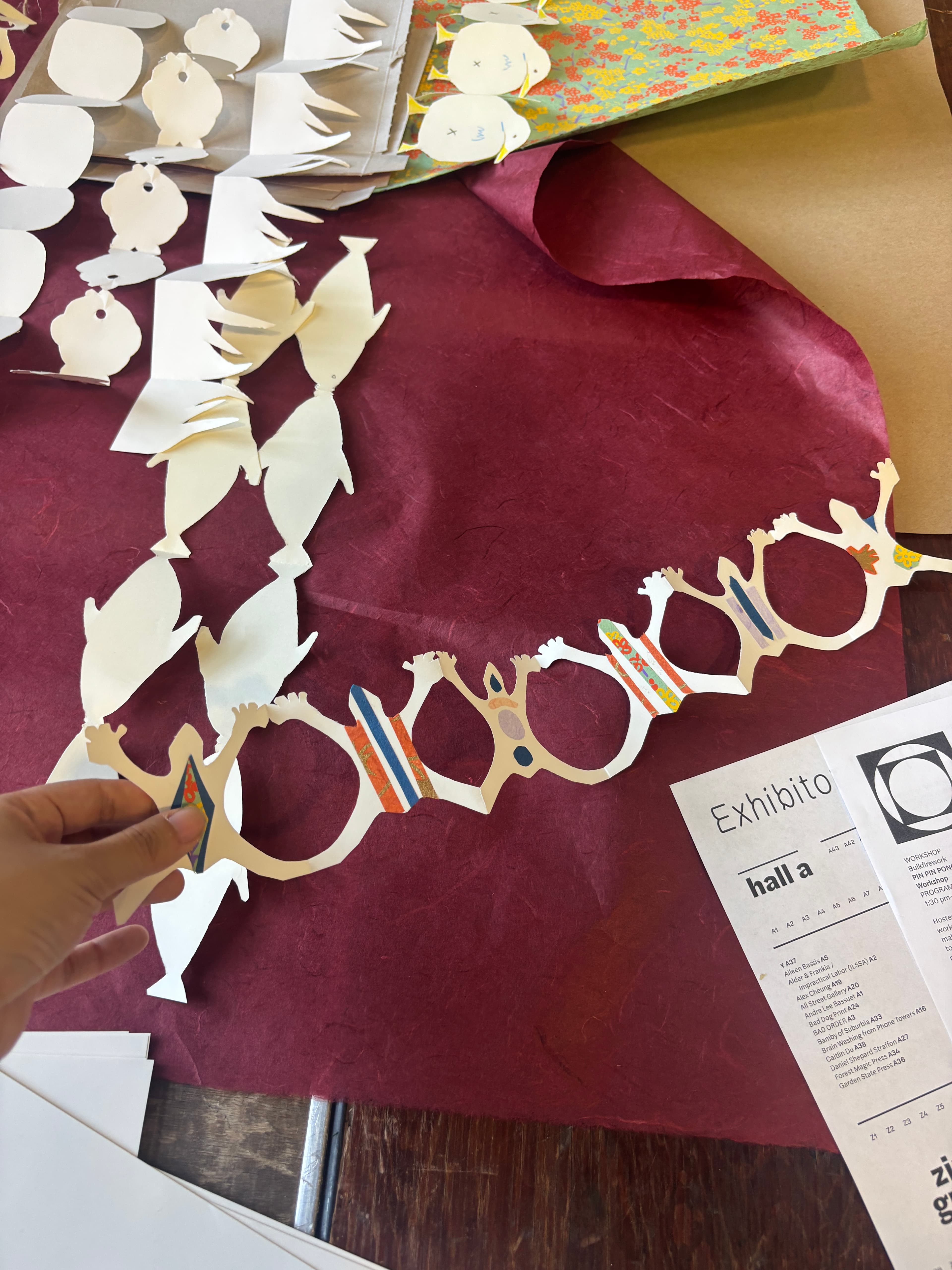 accordion zines made at the workshop